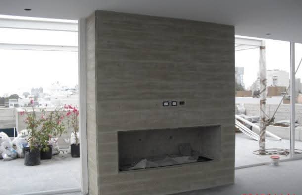 Acabado veta de madera en microcemento